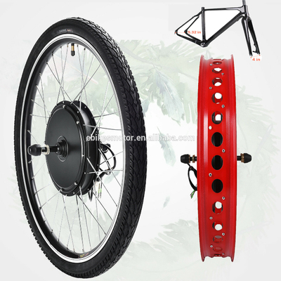 48v/60v/72v 1000w 1500w 2000w electric bicycle direct drive hub motor with 20*4.0 24*4.0 26" *4" fat Tyre wheel